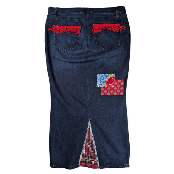 Refreshed - Ann Taylor Jeans Maxi Skirt size 14 - Picture 2 of 4